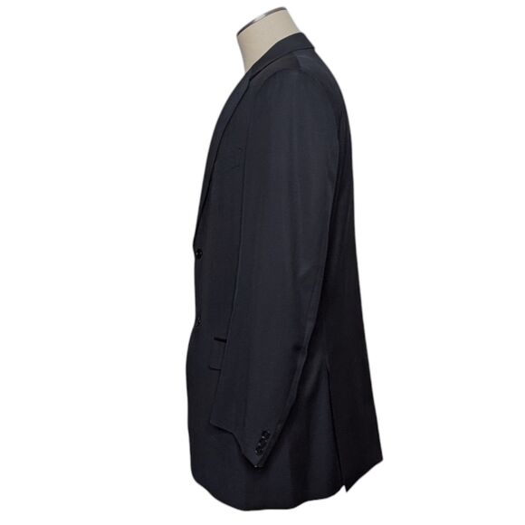 Canali Boyds Size 42R ? Black Italian Designer Blazer Sport Coat Normcore FLAWS - Picture 4 of 14